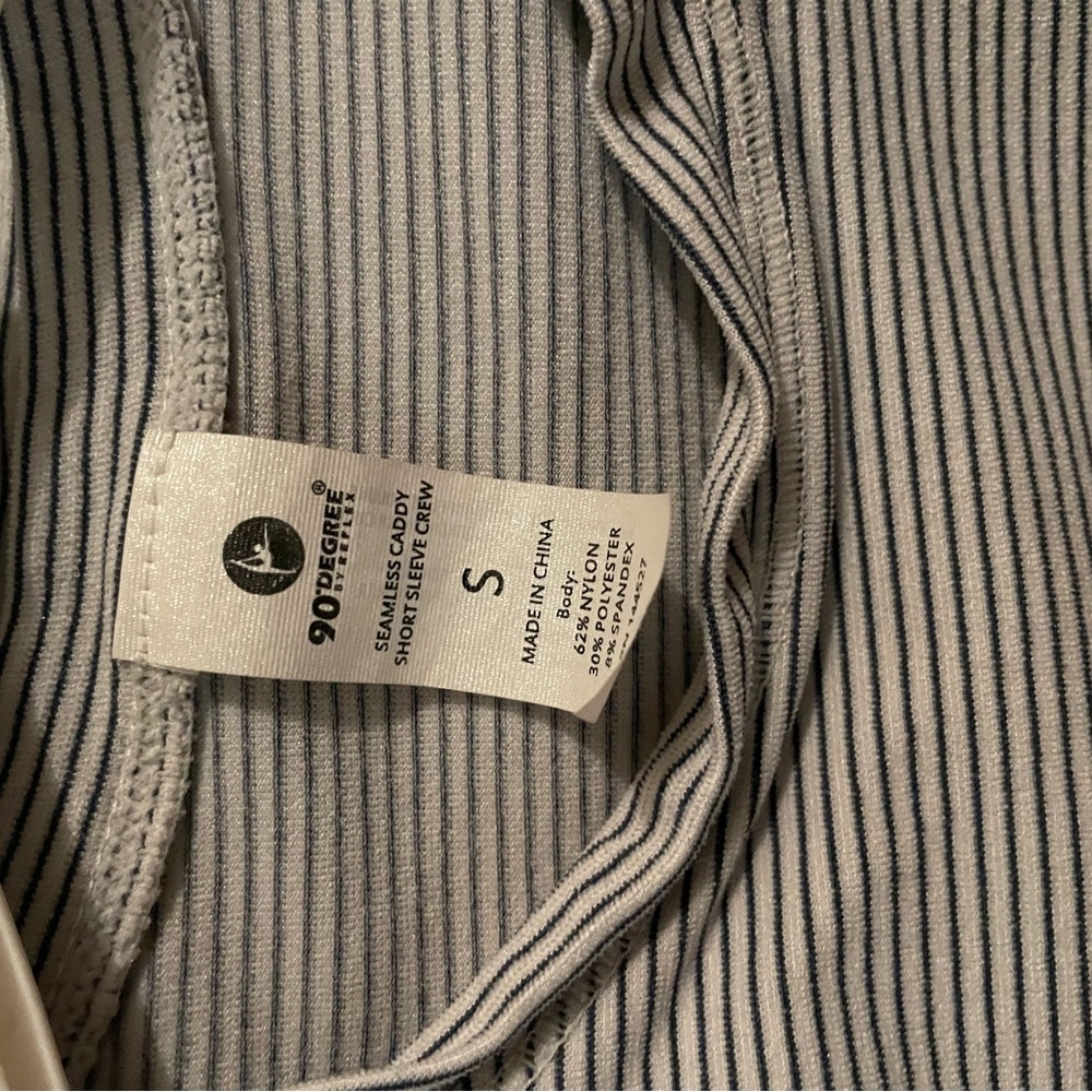 90 Degree By Reflex Striped Short Sleeve Tee - Black and White